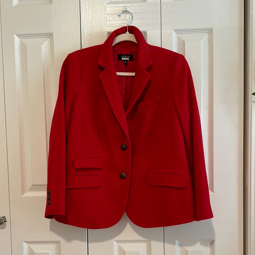 TALBOTS Red Blazer Classic Tailored Design